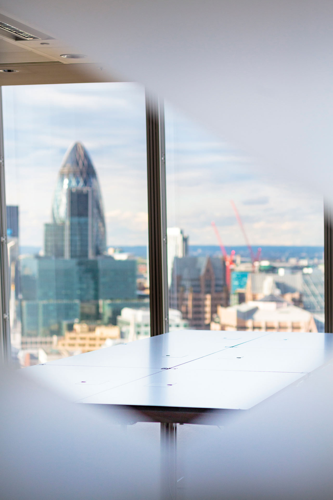 USM furniture @ The Office Group | Shard Building & view of The City | London